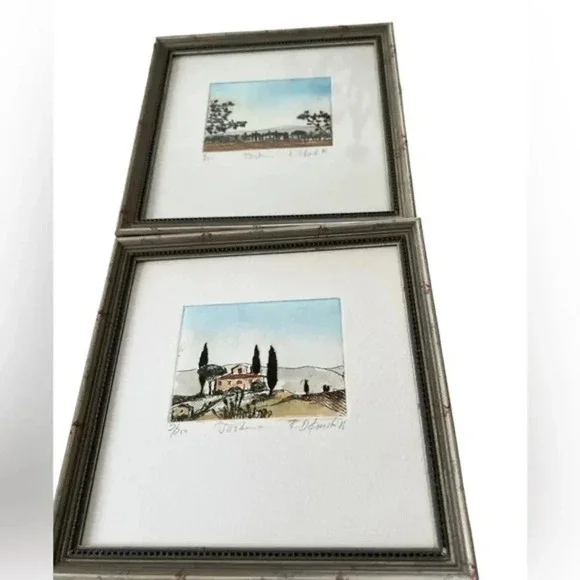 Two Framed Vintage Landscapes By German Artist Klaus-Dieter Kryska - Picture 1 of 6